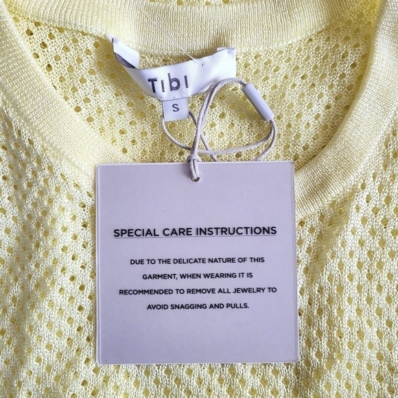 New Tibi SSENSE Exclusive Citron Crispy Viscose Mesh Tank Top NWT Small - Picture 10 of 12
